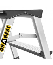 Двустранна, битова алуминиева стълба Drabest DD8, 2x8, до 125 кг (03082800)