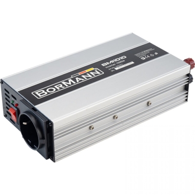 Инверторен преобразувател за напрежение Bormann BMI1010, 12 V / 230 V, 1000 W (042471)