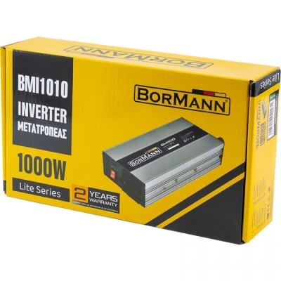 Инверторен преобразувател за напрежение Bormann BMI1010, 12 V / 230 V, 1000 W (042471)