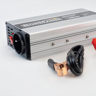 Инверторен преобразувател за напрежение Bormann BMI1010, 12 V / 230 V, 1000 W (042471)