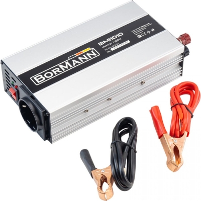 Инверторен преобразувател за напрежение Bormann BMI1010, 12 V / 230 V, 1000 W (042471)