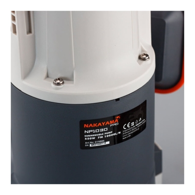 Електрическа потопяема дренажна помпа за мръсна вода Nakayama Pro NP1030, 550 W, 7 м, 10000 л/ч (019886)