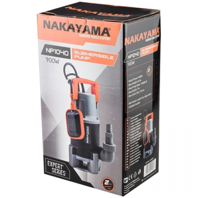 Електрическа потопяема дренажна помпа за мръсна вода Nakayama Pro NP1040, 900 W, 8.5 м, 14000 л/ч (019893)