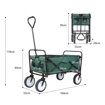 Сгъваема градинска количка Bormann BWB3650, 80 кг, 104х64х55 см (056416)