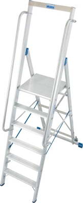 Складова стълба с голяма платформа Krause Stabilo, 1x6, 500х450 м, 6 стъпала (07127761)