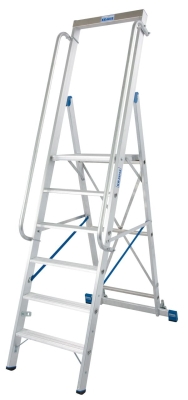 Складова стълба с голяма платформа Krause Stabilo, 1x6, 500х450 м, 6 стъпала (07127761)