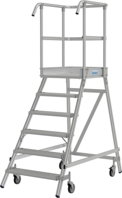 Мобилна платформена стълба с колела и едностранен достъп Krause, 1x6 (07821041)