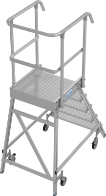 Мобилна платформена стълба с колела и едностранен достъп Krause, 1x5 (07821034)