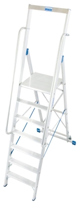 Складова стълба с голяма платформа Krause Stabilo, 1x7, 500х450 м, 7 стъпала (07127778)