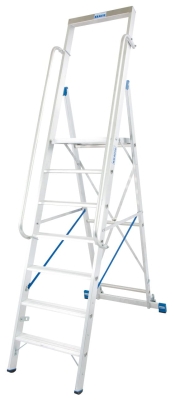 Складова стълба с голяма платформа Krause Stabilo, 1x7, 500х450 м, 7 стъпала (07127778)