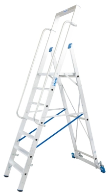 Складова стълба с голяма платформа Krause Stabilo, 1x7, 500х450 м, 7 стъпала (07127778)