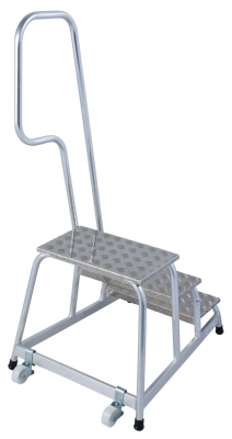Алуминиева монтажна степенка с парапет 3 стъпала Krause Stabilo, 1x3 (10805089)
