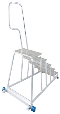 Алуминиева Монтажна степенка с парапет-5 стъпала Krause Stabilo, 1x5 (10805102)