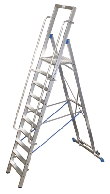 Складова стълба с голяма платформа Krause Stabilo, 1x10, 500х450 мм,10 стъпала (07127808)