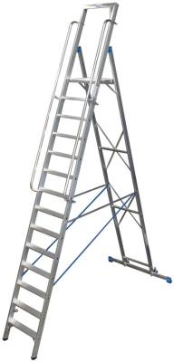 Складова стълба с голяма платформа Krause Stabilo, 1x14, 500х450 м 14 стъпала (07127846)