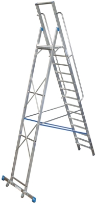 Складова стълба с голяма платформа Krause Stabilo, 1x14, 500х450 м 14 стъпала (07127846)