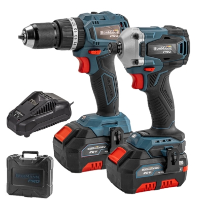 Комплект акумулаторни машини Bormann Pro BBP5003, 20 V, 2х4 Ah (078661)
