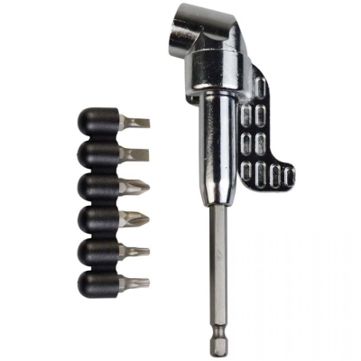 Ъглова приставка за винтоверт Bormann BKC2200, 1/4", с накрайници (027645)