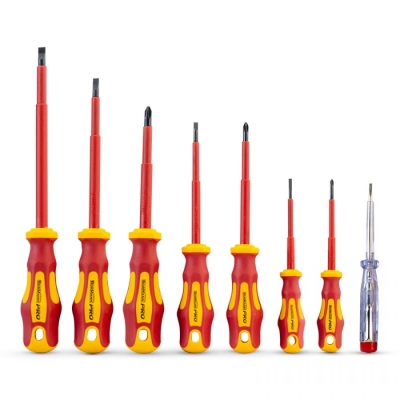Комплект изолирани отвертки Bormann Pro BHT7100, VDE 1000V, 8 броя (046202)