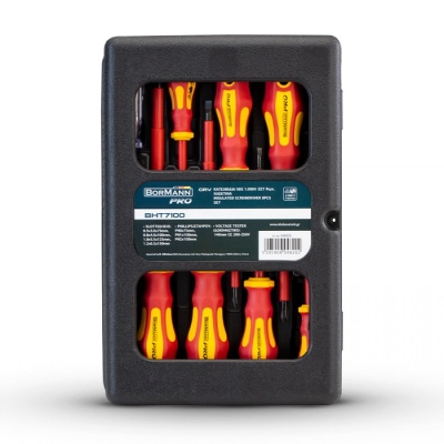 Комплект изолирани отвертки Bormann Pro BHT7100, VDE 1000V, 8 броя (046202)