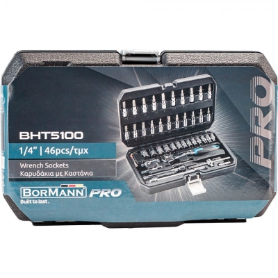 Комплект гедоре Bormann Pro BHT5100, 1/4", 46 части (024675)