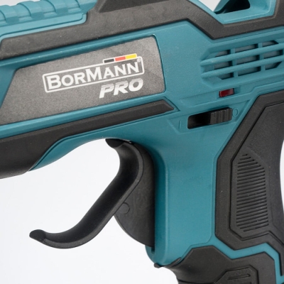 Акумулаторен пистолет за топло лепене Bormann Pro BBP3900, 20 V, 10-12 мм, без батерии и зарядно устройство (036371)