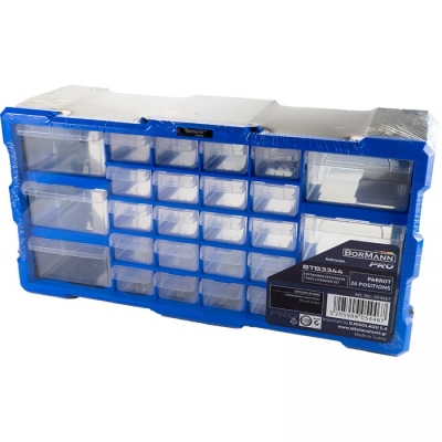Органайзер за инструменти Bormann Pro BTB3344, 49.7х15.7x 25 см, 26 чекмеджета (054467)