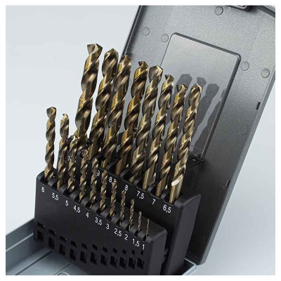 Комплект свредла Bormann Pro BHT1400, HSS-Co M35, 1-10 мм, 19 броя (028369)