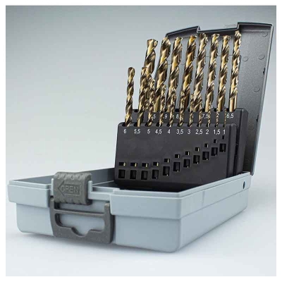 Комплект свредла Bormann Pro BHT1400, HSS-Co M35, 1-10 мм, 19 броя (028369)