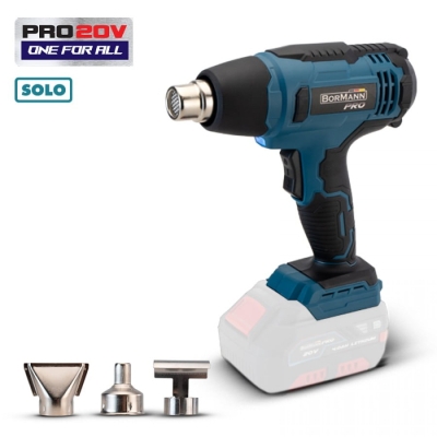 Акумулаторен пистолет за горещ въздух Bormann Pro BBP5250, 20 V, 550 °C, без батерии и зарядно устройство (045410)