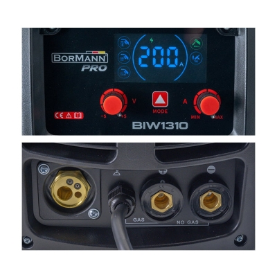 Електрически инверторен телоподаващ апарат с аксесоари Bormann Pro BIW1310, MIG/MAG, MMA, LIFT TIG, 230 V, 200 A (061991)