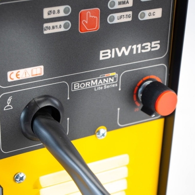 Инверторен телоподаващ апарат с заваръчна тел Bormann BIW1135, MIG/MAG, 230 V, 130 A, TIG, 0.8 мм, 1 кг (NO-GAS) (034698)