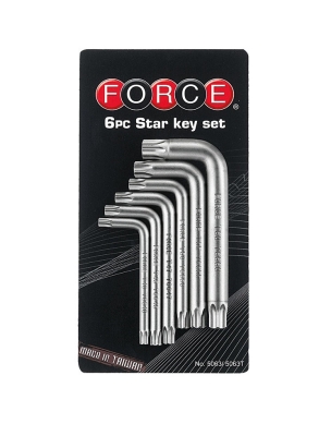 Комплект Г-образни шестограми Force, Torx, Т40-Т60, 6 бр. (JN66065)