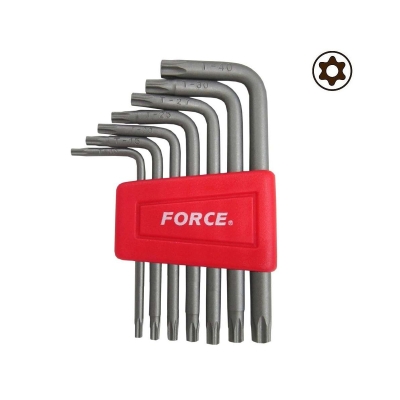 Комплект Г-образни шестограми Torx с отвор Force, T10H-T40H (JN62874)