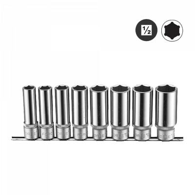 Комплект удължени вложки Force, 1/2", 13-24 мм, 8 бр. (JN99113)