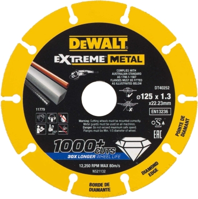 Диамантен диск за рязане на метал DeWALT DT40257, 355 x 25.4 x 3.2 мм