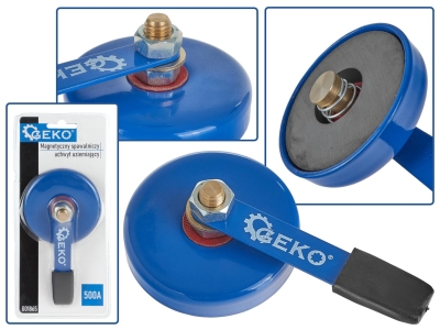 Заземяваща магнитна маса за заваряне Geko G01865, 500 A, 87 мм, 120 мм