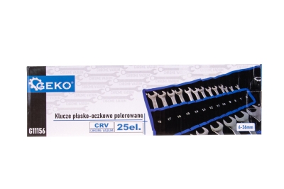 Комплект комбинирани звездогаечни ключове Geko G11156, 6-36 мм, 25 бр.