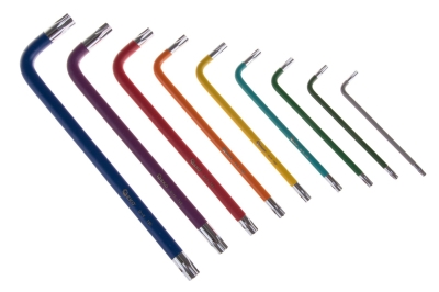 Комплект шестограми цветни Geko G01709, torx T10-T50, 9 бр., Cr-V