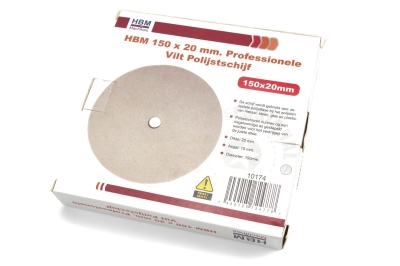 Диск за полиране от филц HBM 10174, 150 х 20 мм