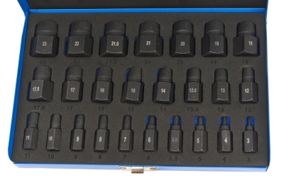 Комплект екстрактори за болтове HBM H131695, 25 бр.