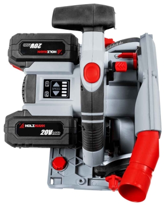 Акумулаторен ръчен циркуляр Holzmann TAS165AKKU, 2 x 20 V, 165 x 20 x 1.6 мм, с 2 батерии и зарядно