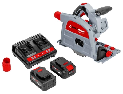 Акумулаторен ръчен циркуляр Holzmann TAS165AKKU, 2 x 20 V, 165 x 20 x 1.6 мм, с 2 батерии и зарядно