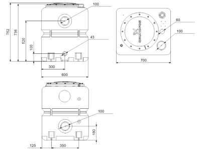 Шахта с помпа Grundfos Unolift.270.AP35B.50.08.A1 (97642387+96468355)