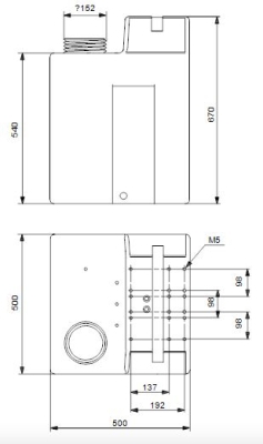 Резервоар за химикали за дозираща помпа Grundfos, 100 л (96489271)