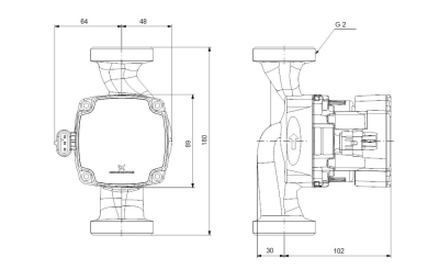 Електрическа циркулационна помпа Grundfos ALPHA1 32-60 180, 45 W, 3.6 м3/ч (93074162)