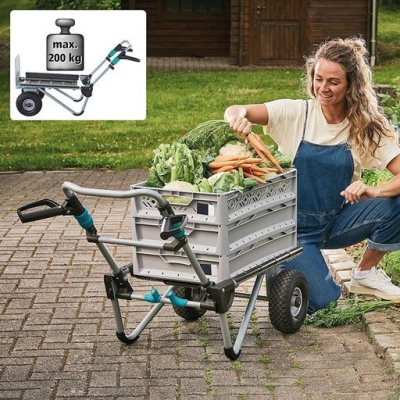Багажна количка с пневматични колела Wolfcraft TS 2500, 630x550x1260 мм, 200 кг (5535000)