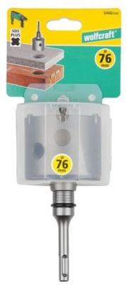 Боркорона за тухли и бетон Wolfcraft, SDS-Plus, 76х46 мм (5460000)