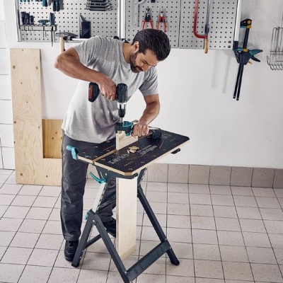 Многофункционална маса със стеги Wolfcraft Master 750 Ergo, 680x700x950 мм, 125 кг (6871000)