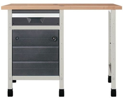 Работна маса Wolfcraft No6, 1 модул, 1 чекмедже, 1 врата, 1130x650x860 мм, 600 кг (8065000)